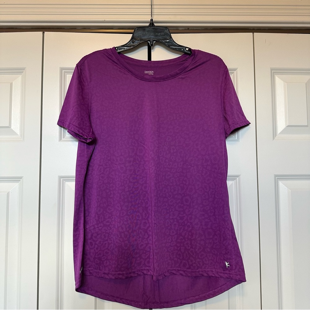 XL Women’s Purple Leopard Print Danskin Now Active Top